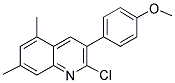 2-CHLORO-5,7-DIMETHOXY-3-(4-METHOXYPHENYL)QUINOLINE Struktur