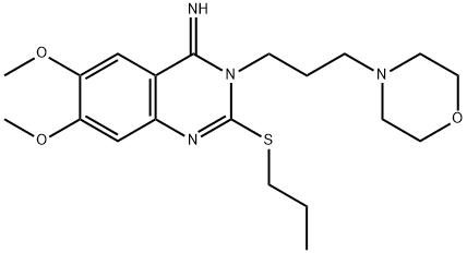 6,7-DIMETHOXY-3-(3-MORPHOLINOPROPYL)-2-(PROPYLSULFANYL)-4(3H)-QUINAZOLINIMINE Struktur