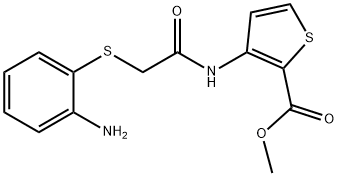 METHYL 3-((2-[(2-AMINOPHENYL)SULFANYL]ACETYL)AMINO)-2-THIOPHENECARBOXYLATE Struktur