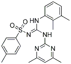 (E)-N-((2,3-DIMETHYLPHENYLAMINO)(4,6-DIMETHYLPYRIMIDIN-2-YLAMINO)METHYLENE)-4-METHYLBENZENESULFONAMIDE Struktur