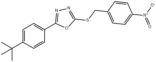 2-[4-(TERT-BUTYL)PHENYL]-5-[(4-NITROBENZYL)SULFANYL]-1,3,4-OXADIAZOLE Struktur