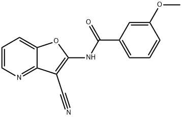 N-(3-CYANOFURO[3,2-B]PYRIDIN-2-YL)-3-METHOXYBENZENECARBOXAMIDE Struktur