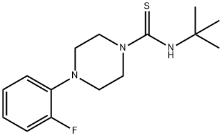 ((TERT-BUTYL)AMINO)(4-(2-FLUOROPHENYL)PIPERAZINYL)METHANE-1-THIONE Struktur