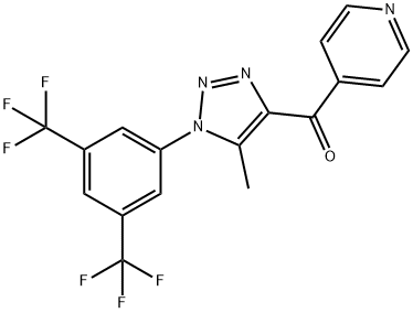 (1-[3,5-BIS(TRIFLUOROMETHYL)PHENYL]-5-METHYL-1H-1,2,3-TRIAZOL-4-YL)(4-PYRIDINYL)METHANONE Struktur