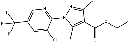 ETHYL 1-[3-CHLORO-5-(TRIFLUOROMETHYL)-2-PYRIDINYL]-3,5-DIMETHYL-1H-PYRAZOLE-4-CARBOXYLATE Struktur