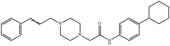 N-(4-CYCLOHEXYLPHENYL)-2-[4-(3-PHENYL-2-PROPENYL)PIPERAZINO]ACETAMIDE Struktur