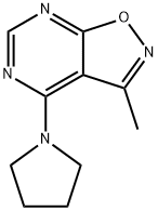 3-METHYL-4-(1-PYRROLIDINYL)ISOXAZOLO[5,4-D]PYRIMIDINE Struktur