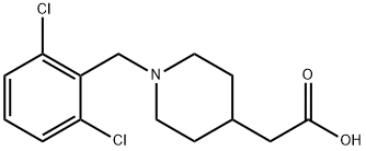 2-[1-(2,6-DICHLOROBENZYL)-4-PIPERIDINYL]ACETIC ACID Struktur