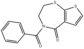 4-BENZOYL-3,4-DIHYDROTHIENO[3,2-F][1,4]THIAZEPIN-5(2H)-ONE Struktur