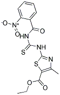 ETHYL 4-METHYL-2-({[(2-NITROBENZOYL)AMINO]CARBONOTHIOYL}AMINO)-1,3-THIAZOLE-5-CARBOXYLATE Struktur