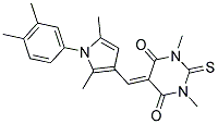 5-{[1-(3,4-DIMETHYLPHENYL)-2,5-DIMETHYL-1H-PYRROL-3-YL]METHYLENE}-1,3-DIMETHYL-2-THIOXODIHYDROPYRIMIDINE-4,6(1H,5H)-DIONE Struktur