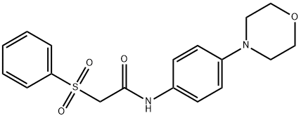 N-(4-MORPHOLINOPHENYL)-2-(PHENYLSULFONYL)ACETAMIDE Struktur