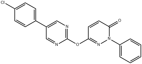 6-([5-(4-CHLOROPHENYL)-2-PYRIMIDINYL]OXY)-2-PHENYL-3(2H)-PYRIDAZINONE Struktur