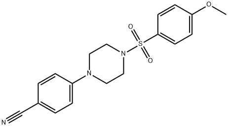 4-(4-[(4-METHOXYPHENYL)SULFONYL]PIPERAZINO)BENZENECARBONITRILE Struktur