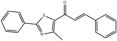 (E)-1-(4-METHYL-2-PHENYL-1,3-THIAZOL-5-YL)-3-PHENYL-2-PROPEN-1-ONE Struktur