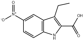 3-ETHYL-5-NITRO-1H-INDOLE-2-CARBOXYLIC ACID Struktur