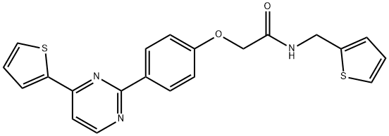 N-(2-THIENYLMETHYL)-2-(4-[4-(2-THIENYL)-2-PYRIMIDINYL]PHENOXY)ACETAMIDE Struktur