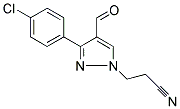 3-[3-(4-CHLOROPHENYL)-4-FORMYL-1H-PYRAZOL-1-YL]PROPANENITRILE Struktur