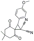 2-(4-METHOXYPHENYL)-6,6-DIMETHYL-4,8-DIOXOSPIRO[2.5]OCTANE-1,1-DICARBONITRILE Struktur