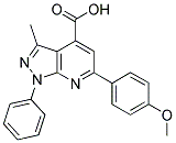 6-(4-METHOXY-PHENYL)-3-METHYL-1-PHENYL-1H-PYRAZOLO[3,4-B]PYRIDINE-4-CARBOXYLIC ACID Struktur