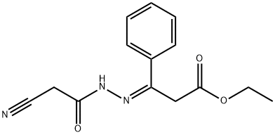 ETHYL 3-[(Z)-2-(2-CYANOACETYL)HYDRAZONO]-3-PHENYLPROPANOATE Struktur