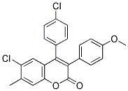 6-CHLORO-4(4'-CHLOROPHENYL)-3(4'-METHOXYPHENYL)-7-METHYL COUMARIN Struktur