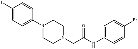 N-(4-BROMOPHENYL)-2-[4-(4-FLUOROPHENYL)PIPERAZINO]ACETAMIDE Struktur