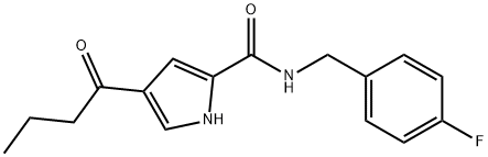 4-BUTYRYL-N-(4-FLUOROBENZYL)-1H-PYRROLE-2-CARBOXAMIDE Struktur