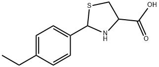 2-(4-ETHYLPHENYL)-1,3-THIAZOLIDINE-4-CARBOXYLIC ACID Struktur