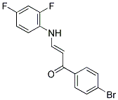 1-(4-BROMOPHENYL)-3-(2,4-DIFLUOROANILINO)-2-PROPEN-1-ONE Struktur