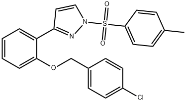 3-(2-[(4-CHLOROBENZYL)OXY]PHENYL)-1-[(4-METHYLPHENYL)SULFONYL]-1H-PYRAZOLE Struktur