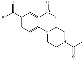 4-(4-ACETYLPIPERAZIN-1-YL)-3-NITROBENZOIC ACID Struktur