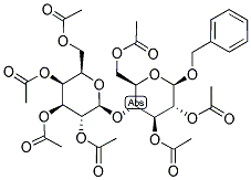 BENZYL 4-O-(2,3,4,6-TETRA-O-ACETYL-B-O-GALACTOPYRANOSYL)- 2,3,6-TRI-O-ACETYL-BETA-D-GLUCOPYRANOSIDE Struktur