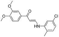 3-(5-CHLORO-2-METHYLANILINO)-1-(3,4-DIMETHOXYPHENYL)-2-PROPEN-1-ONE Struktur