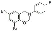 6,8-DIBROMO-3-(4-FLUOROPHENYL)-3,4-DIHYDRO-2H-1,3-BENZOXAZINE Struktur