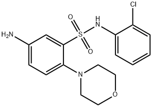 5-AMINO-N-(2-CHLORO-PHENYL)-2-MORPHOLIN-4-YL-BENZENESULFONAMIDE Struktur