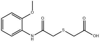 [(2-METHOXY-PHENYLCARBAMOYL)-METHYLSULFANYL]-ACETIC ACID Struktur