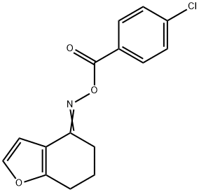 4-([(4-CHLOROBENZOYL)OXY]IMINO)-6,7-DIHYDRO-1-BENZOFURAN Struktur