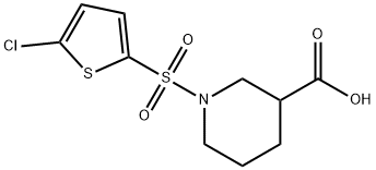 1-[(5-CHLOROTHIEN-2-YL)SULFONYL]PIPERIDINE-3-CARBOXYLIC ACID Struktur