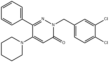 2-(3,4-DICHLOROBENZYL)-6-PHENYL-5-PIPERIDINO-3(2H)-PYRIDAZINONE Struktur