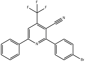 2-(4-BROMOPHENYL)-6-PHENYL-4-(TRIFLUOROMETHYL)NICOTINONITRILE Struktur