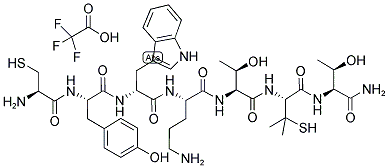 H-CYS-TYR-D-TRP-ORN-THR-PEN-THR-NH2 TFA Struktur