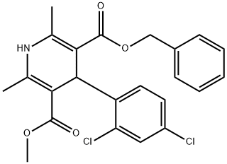 3-BENZYL 5-METHYL 4-(2,4-DICHLOROPHENYL)-2,6-DIMETHYL-1,4-DIHYDRO-3,5-PYRIDINEDICARBOXYLATE Struktur