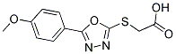 [5-(4-METHOXY-PHENYL)-[1,3,4]OXADIAZOL-2-YLSULFANYL]-ACETIC ACID Struktur