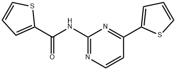 N-[4-(2-THIENYL)-2-PYRIMIDINYL]-2-THIOPHENECARBOXAMIDE Struktur