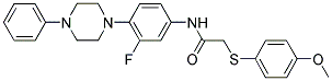 N-[3-FLUORO-4-(4-PHENYLPIPERAZINO)PHENYL]-2-[(4-METHOXYPHENYL)SULFANYL]ACETAMIDE Struktur