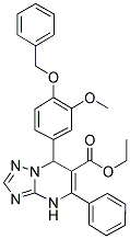 ETHYL 7-(4-(BENZYLOXY)-3-METHOXYPHENYL)-5-PHENYL-4,7-DIHYDRO-[1,2,4]TRIAZOLO[1,5-A]PYRIMIDINE-6-CARBOXYLATE Struktur