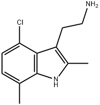 2-(4-CHLORO-2,7-DIMETHYL-1H-INDOL-3-YL)-ETHYLAMINE Struktur