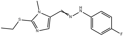 2-(ETHYLSULFANYL)-1-METHYL-1H-IMIDAZOLE-5-CARBALDEHYDE N-(4-FLUOROPHENYL)HYDRAZONE Struktur