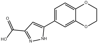 5-(2,3-DIHYDRO-BENZO[1,4]DIOXIN-6-YL)-2H-PYRAZOLE-3-CARBOXYLIC ACID Struktur